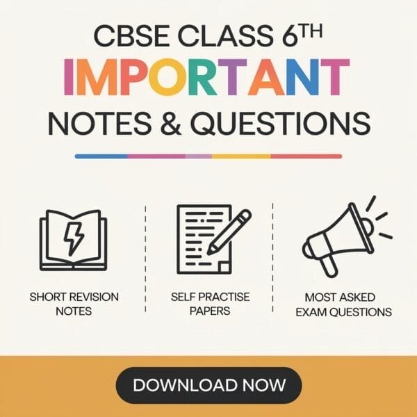 CBSE Class 6th Important Notes & Questions