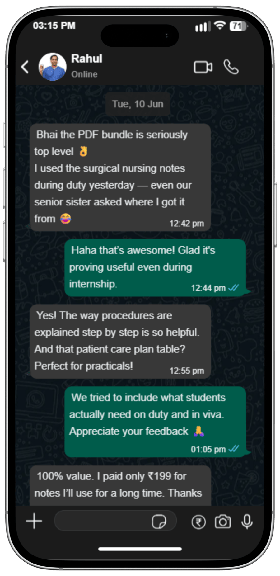 nursing whataspp Note3